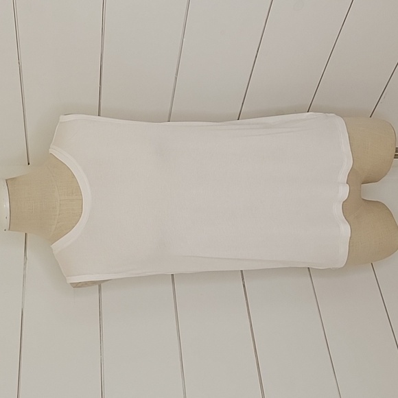 NWT Athleta large tall white modal rib crop tank - Picture 1 of 4